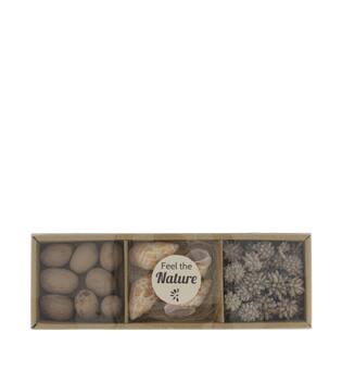 Exotic mix potpourri puramuttai tray nature 28.5x10x4cm - Cream