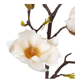 Branch magnolia artificial 65x23x6cm - White