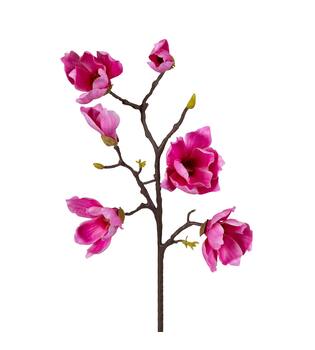 Zweig Magnolia künstlich 65x23x10cm dunkelrosa