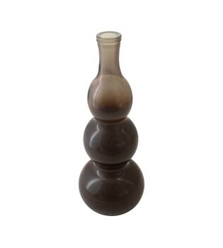 Bottle recycled glass 17x17x45cm - Brown