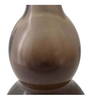 Bottle recycled glass 17x17x45cm - Brown
