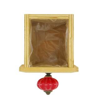 Planter plywood with plastic 9x9x9cm