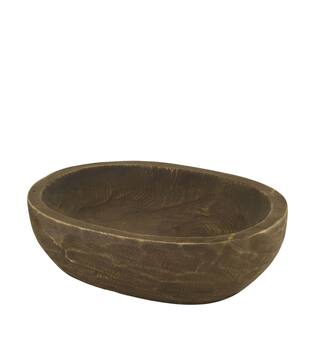 Bowl paulownia wood 28x22x8cm