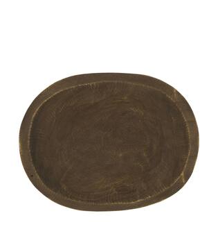 Bowl paulownia wood 28x22x8cm - Black