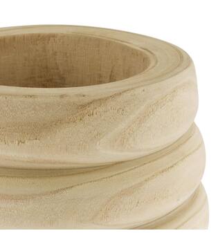 Vase paulownia wood 28x28x38cm