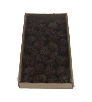 Spidergum knobs on wire stem 35pc in tray 36x20x5cm - Natural