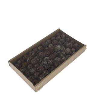 Muirrii on wire stem 60pc in tray 36x20x5cm - Natural