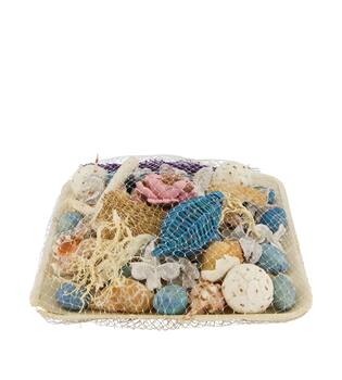 Potpourri with acacia plate nature 25.5x25.5x8cm - Multi