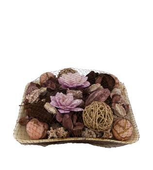 Potpourri with acacia plate nature 25.5x25.5x8cm - Multi