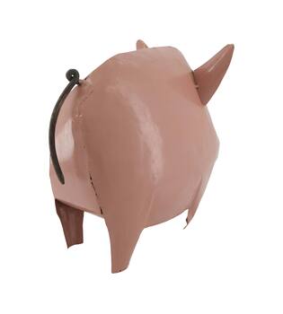 Statue pig metal 38x19x29cm - Pink