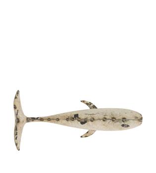 Statue whale metal 38x18x19cm