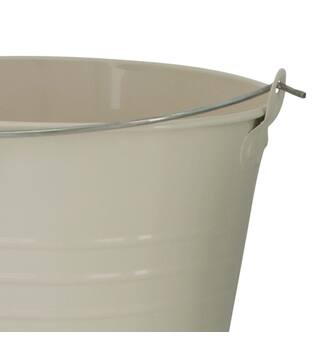 Bucket round metal with handle 24x24x22cm