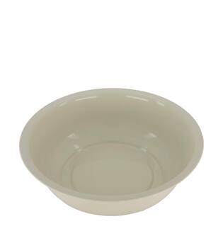 Bowl round metal 34x34x9.5cm - Cream