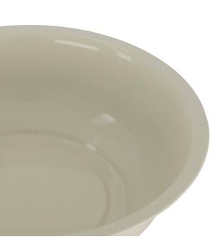 Bowl round metal 34x34x9.5cm - Cream