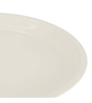 Tray round metal 40x40x3.5cm - Cream