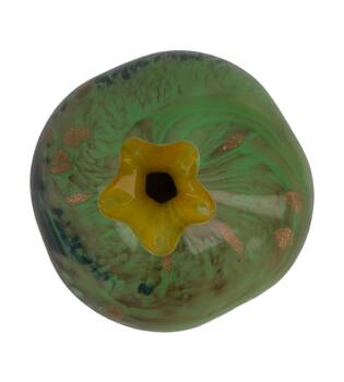 Statue pomegranate glass 8x8x10cm - Green