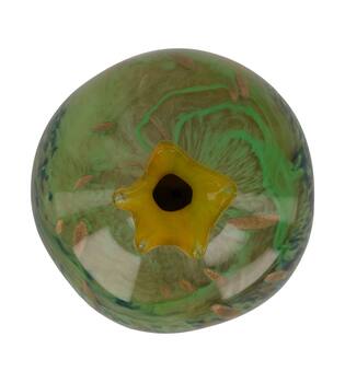Statue pomegranate glass 12x12x13cm - Green