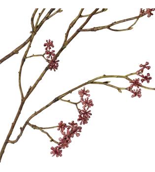 Branch rice flower artificial 118x30x6cm - Red