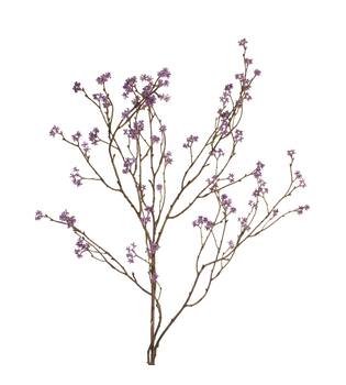 Branch flower spray artificial 118x30x6cm - Purple