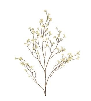 Branch flower spray artificial 118x30x6cm - White