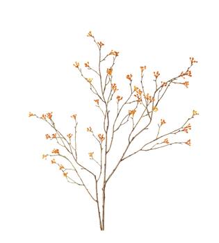 Branch berry spray artificial 100x30x5cm - Orange