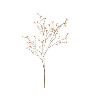 Branch berry spray artificial 100x30x5cm - Orange