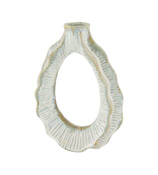 Vase ceramic 27x10x36cm - White