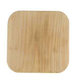 Tray square reclaimed wood on feet 20x20x13cm - Natural