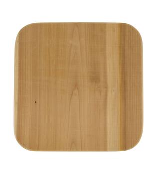 Tray square reclaimed wood on feet 24x24x15cm - Natural