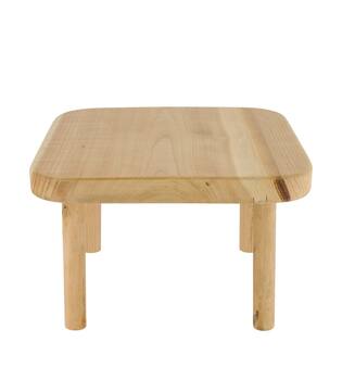 Tray square reclaimed wood on feet 24x24x15cm - Natural