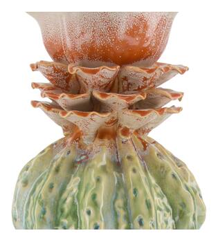 Vase ceramic 21x21x42cm - Green