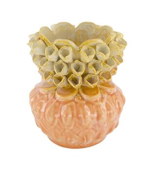 Vase ceramic 17.5x17.5x21cm - Orange