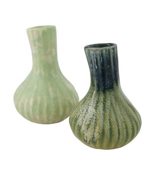 Vase ceramic 7.5x7.5x11cm C2 - Green