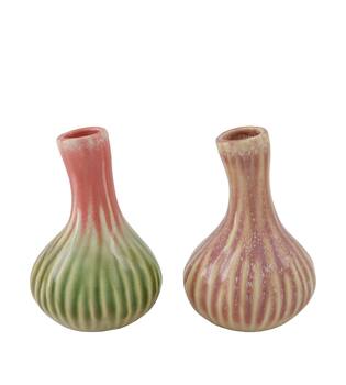 Vase ceramic 9.5x9.5x14.5cm C2 - Pink