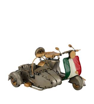 Figurine motorcycle with sidecar metal 17x14x11cm