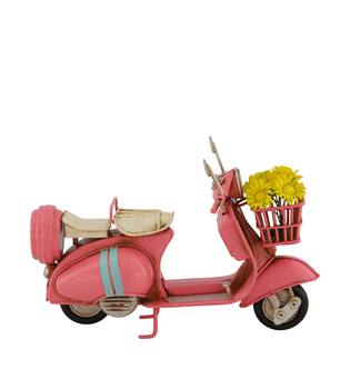 Figurine scooter metal 17x7.5x11.5cm - Pink