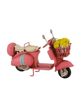 Figurine scooter metal 17x7.5x11.5cm - Pink