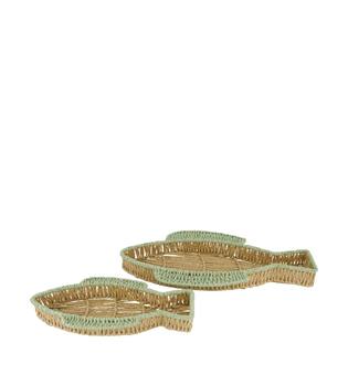 Tray fish paper rope 46x26x5cm S/2