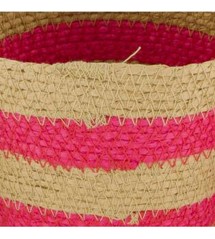 Planter paper rope with plastic 12x12x11cm A3 - Pink