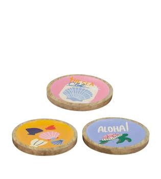 Plate round polyresin 14.5x14.5x1.3cm A/3