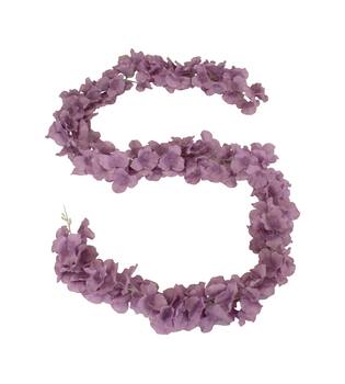 Garland flower frangipani silk 180x10x10cm - Purple