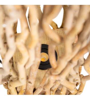 Floor lamp branch with lights chestnut 13x13x115cm - Natural