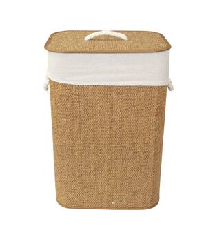 Laundry basket mdf / bamboo 38x28x58cm KD