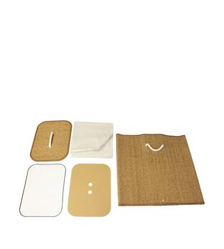 Laundry basket mdf / bamboo 38x28x58cm KD