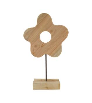 Flower fir wood on stand 30x30x44cm KD - Natural