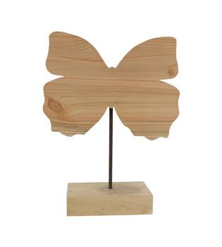 Butterfly fir wood on stand 30x23x44cm KD