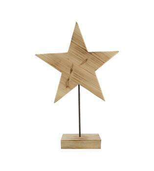 Statue star fir wood 40x40x57cm KD - Natural
