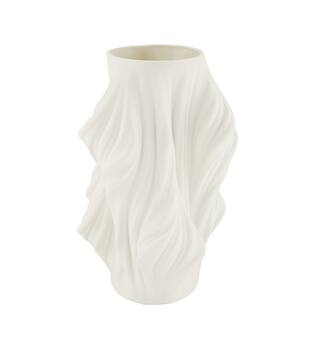 Vase 3D ceramic 18x18x28cm - White