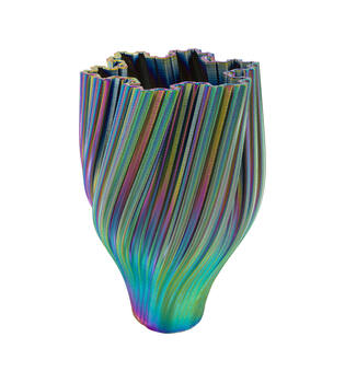 Vase 3D ceramic 24x24x38cm - Multi
