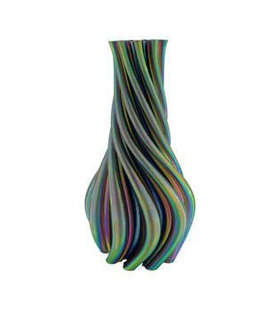 Vase 3D ceramic 21x21x40cm - Multi